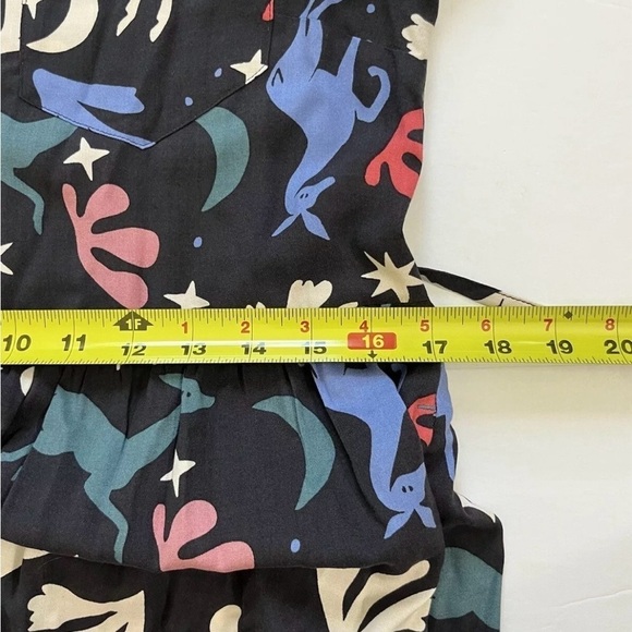 Anorak Love Print Love Planet Midi Animal Print Button Up Dress Size 10 - Picture 9 of 12